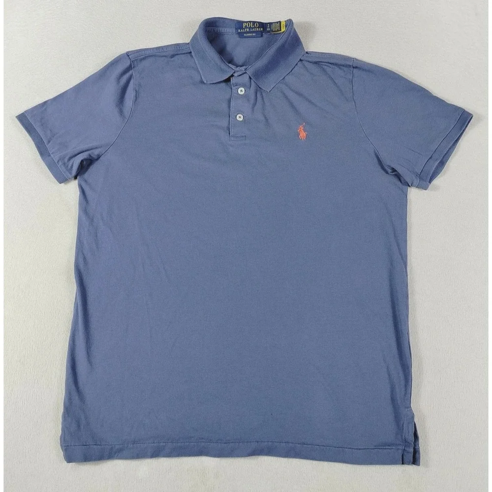 Polo Ralph Lauren Polo Shirt‎ Mens Small Blue Classic Fit Pony Preppy Casual